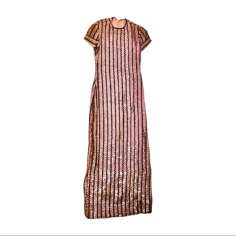 sequined LGWU cheongsam-inspired sheath dress